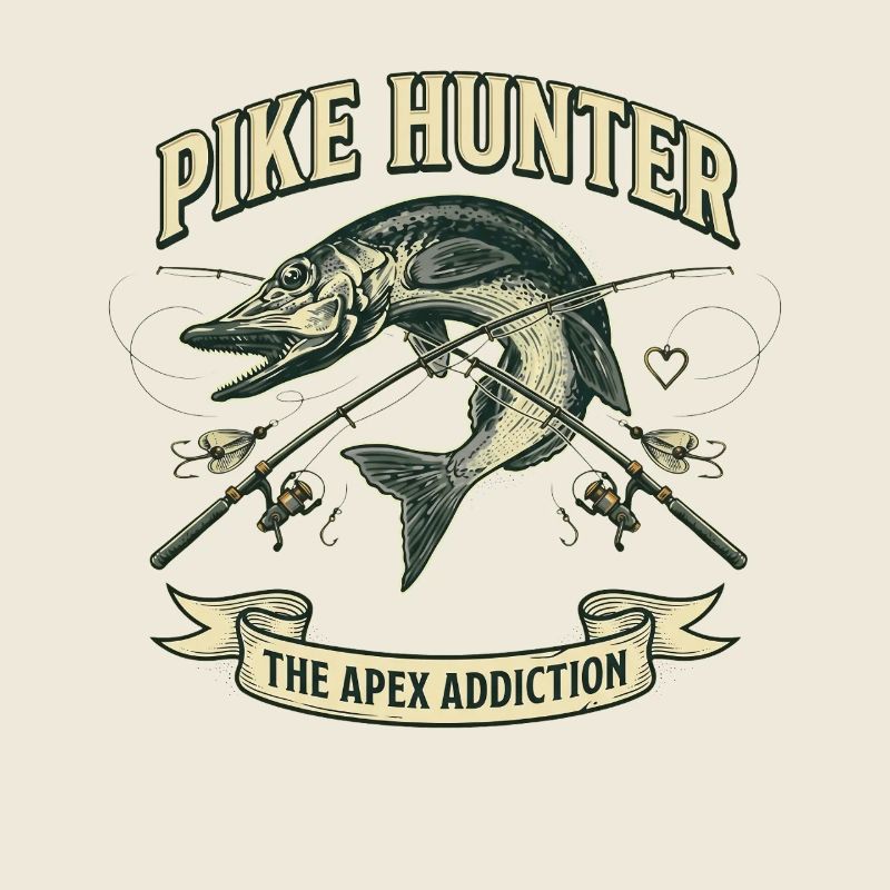 Pike Hunter Pêcheur Predator Vintage