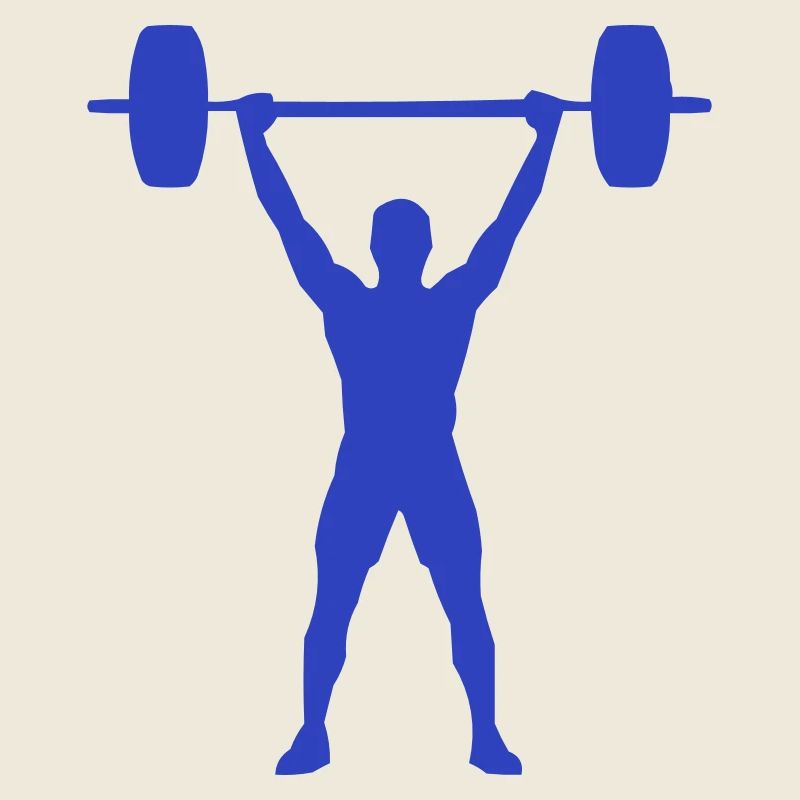 Weightlifting Silhouette Blue