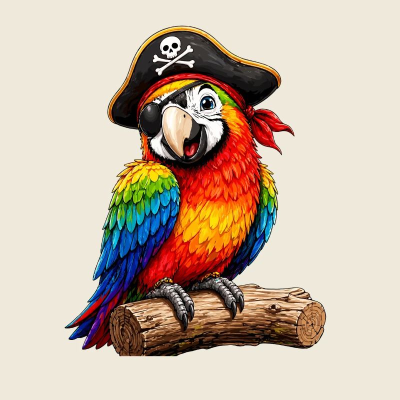 Piratenpapagei Regenbogenfeder