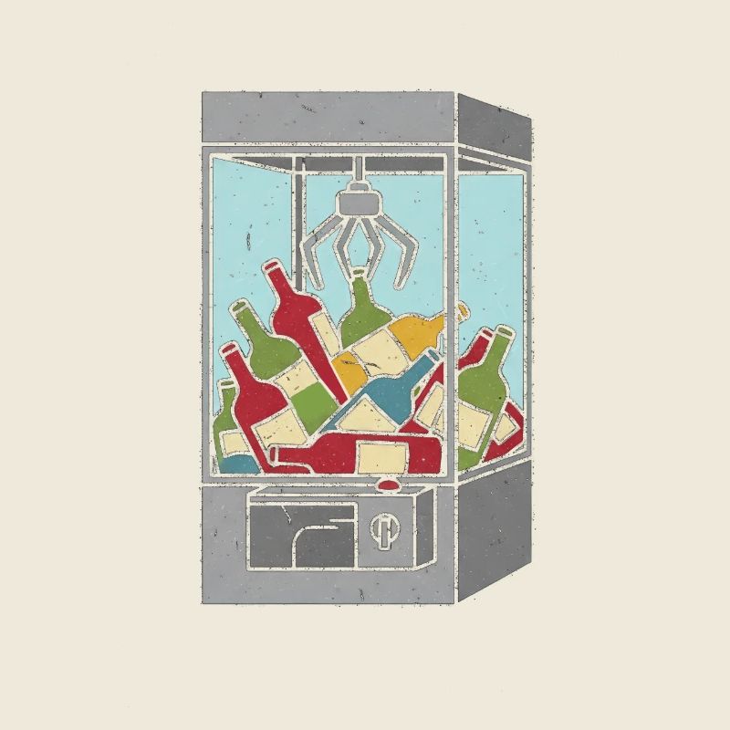 Vending machine style bottle crane