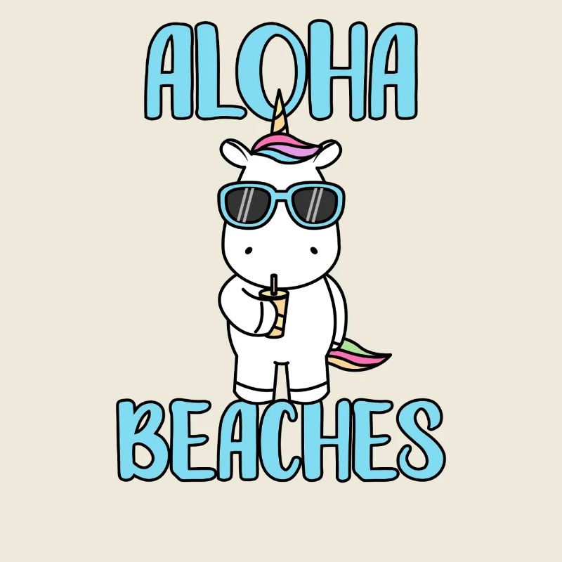 Cool Unicorn Beach Vacation Summer Aloha Beaches