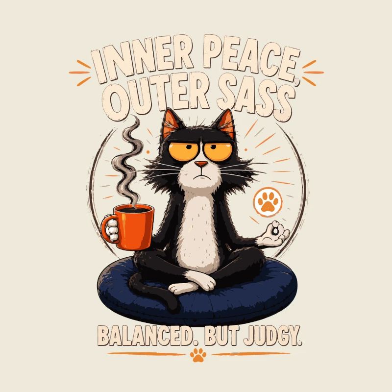 Inner Peace Outer Sass Cat