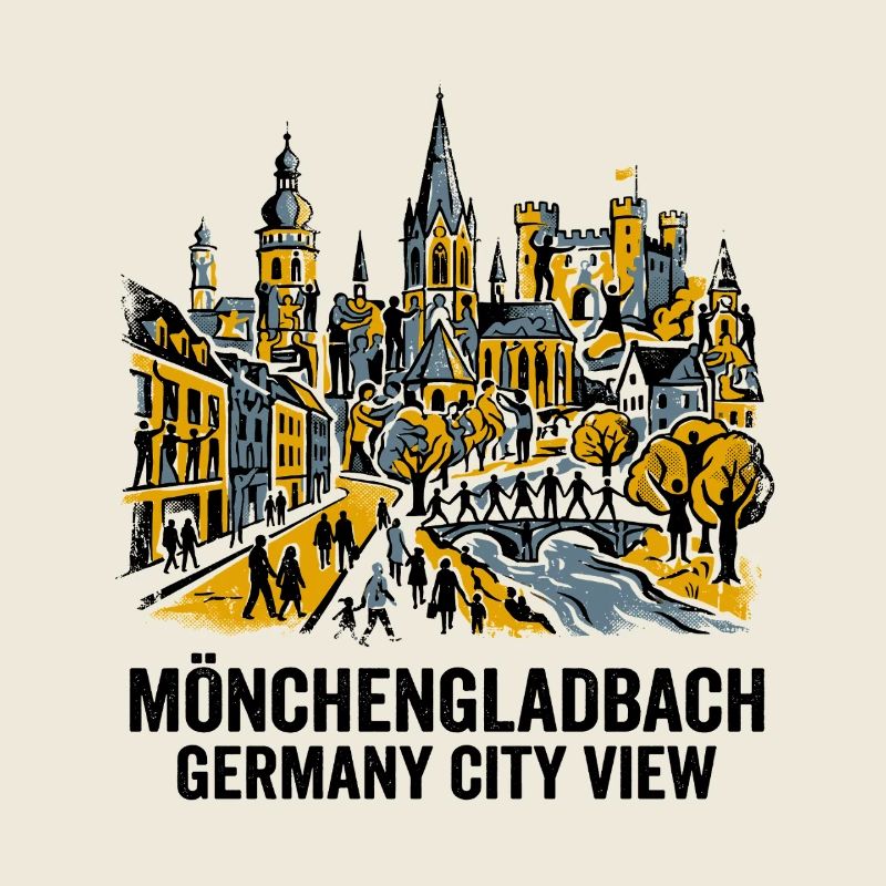 Mönchengladbach Germany Skyline And Local