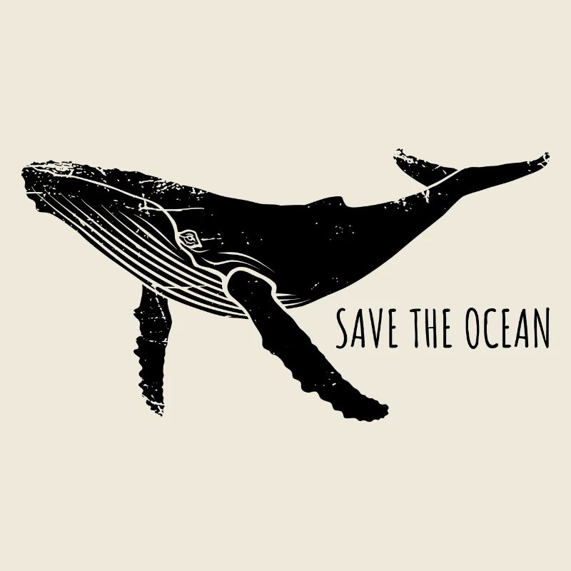 Save the ocean - Wal - Buckelwal - Geschenk