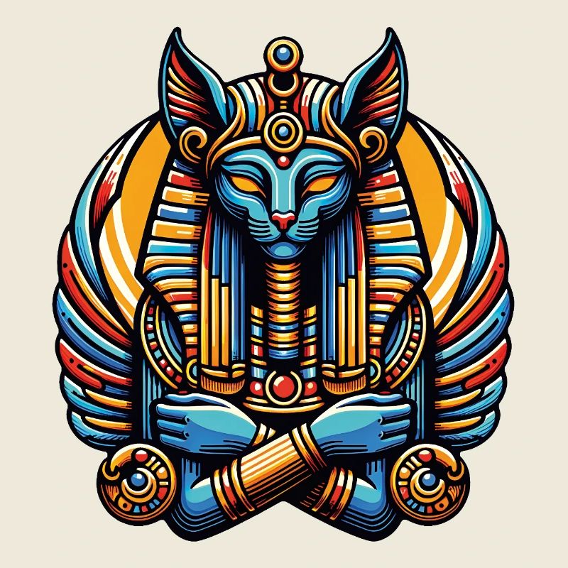 Cat in Egyptian Pharaoh Style