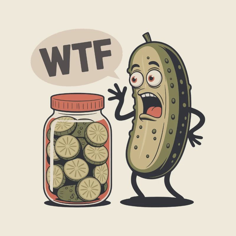 Cornichon drôle à l’aneth