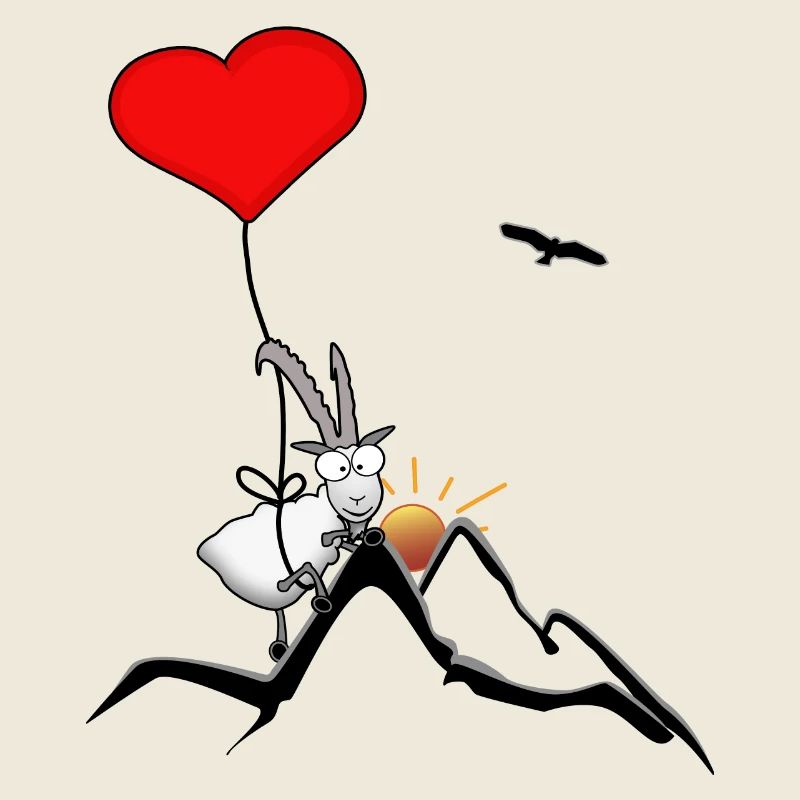 Steinbock auf dem Berggipfel