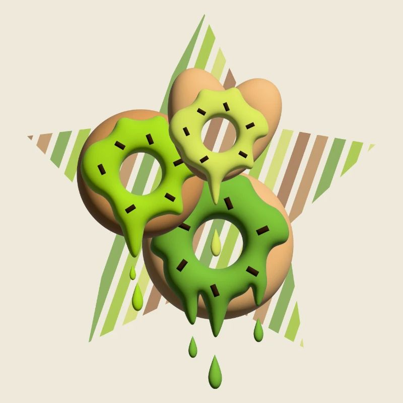 Kiwi Donuts mit Stern.