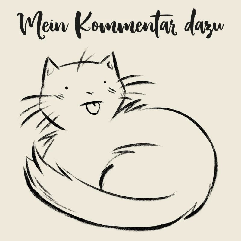 Chat - Mon commentaire - noir