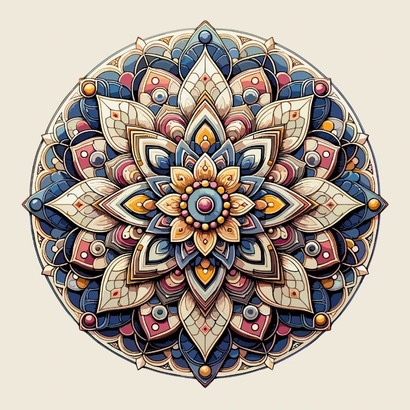 Abstraktes geometrisches Farbmandala 6