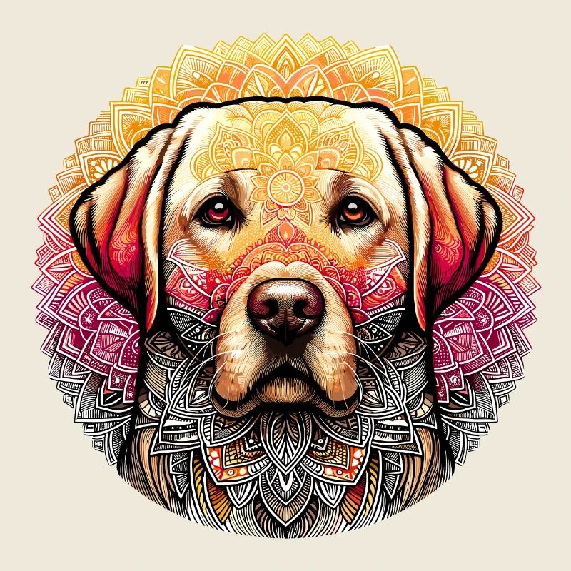 Majestätisches Labrador-Mandala