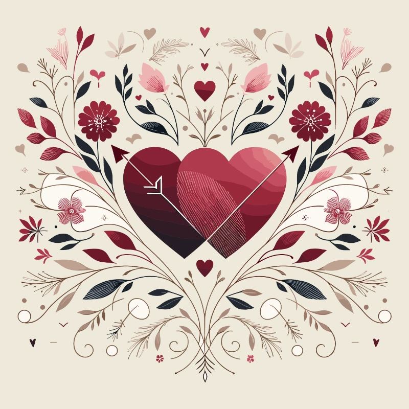 Doppelte Herzen mit Muster