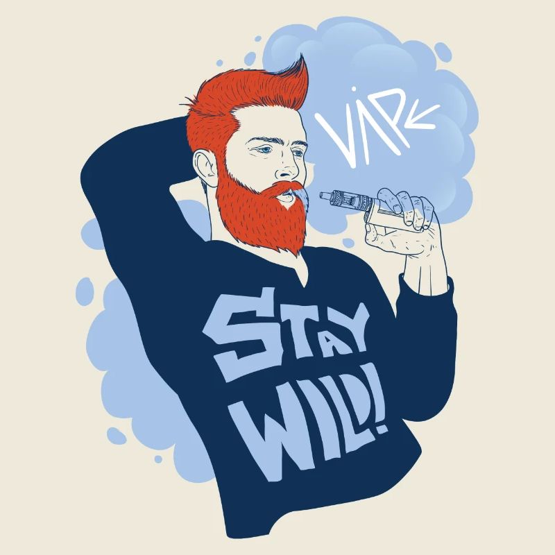 Vaperguy avec un style de vie sauvage