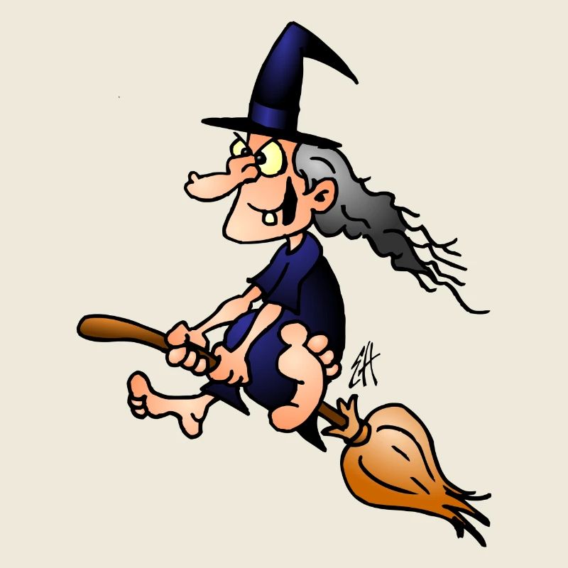 Witch on a broom