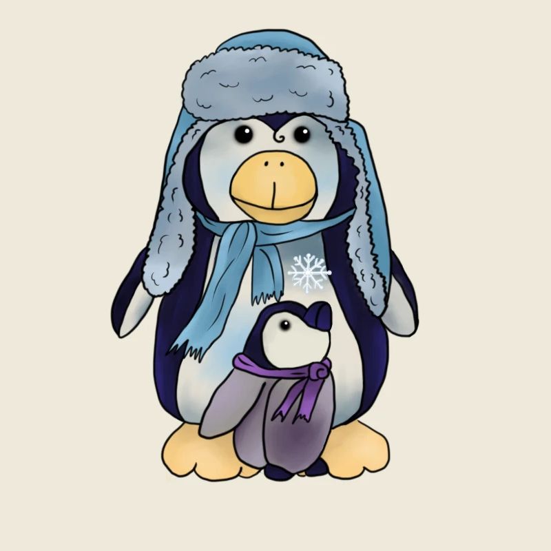 Pinguin mit Kind