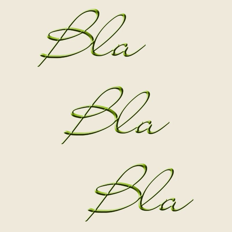 Bla Bla Triple Écriture Verte