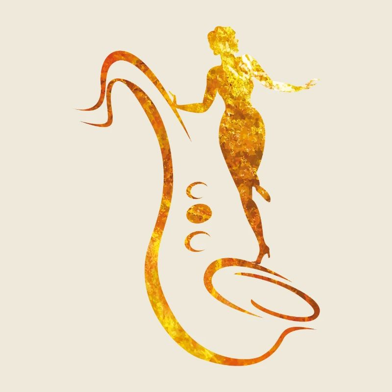 Frau und Saxophon