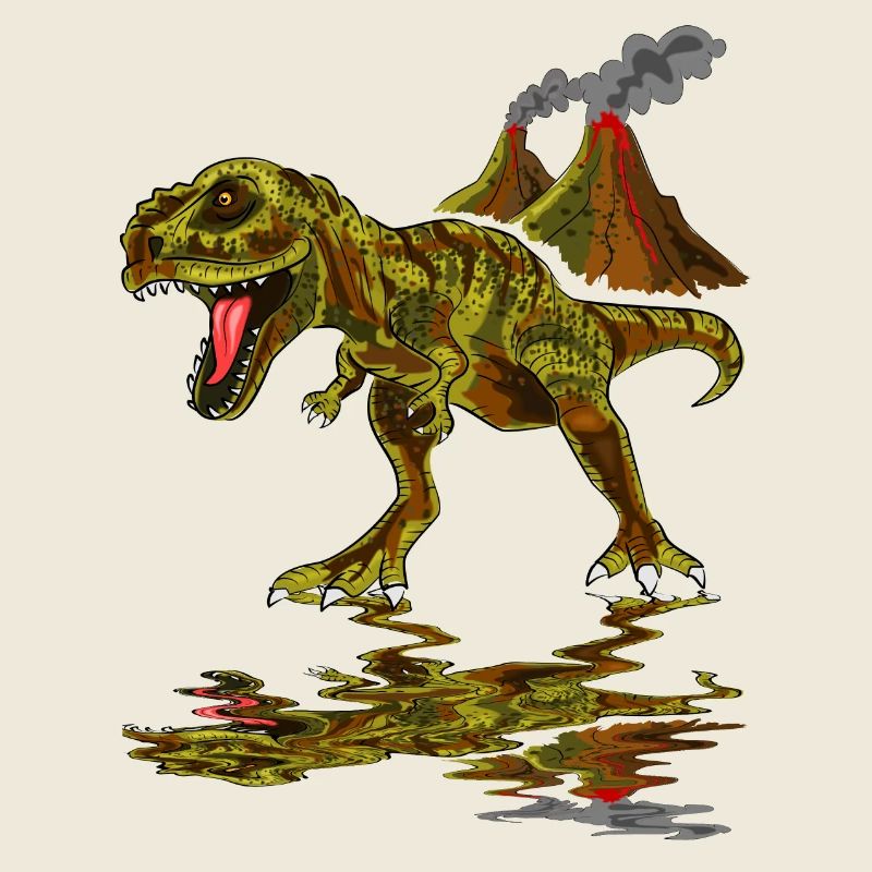 Dinosaurier Vulkan