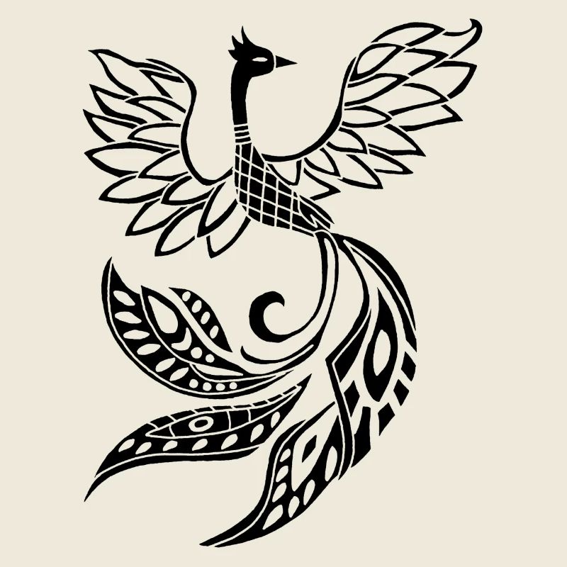 Schwarzer Phönixvogel