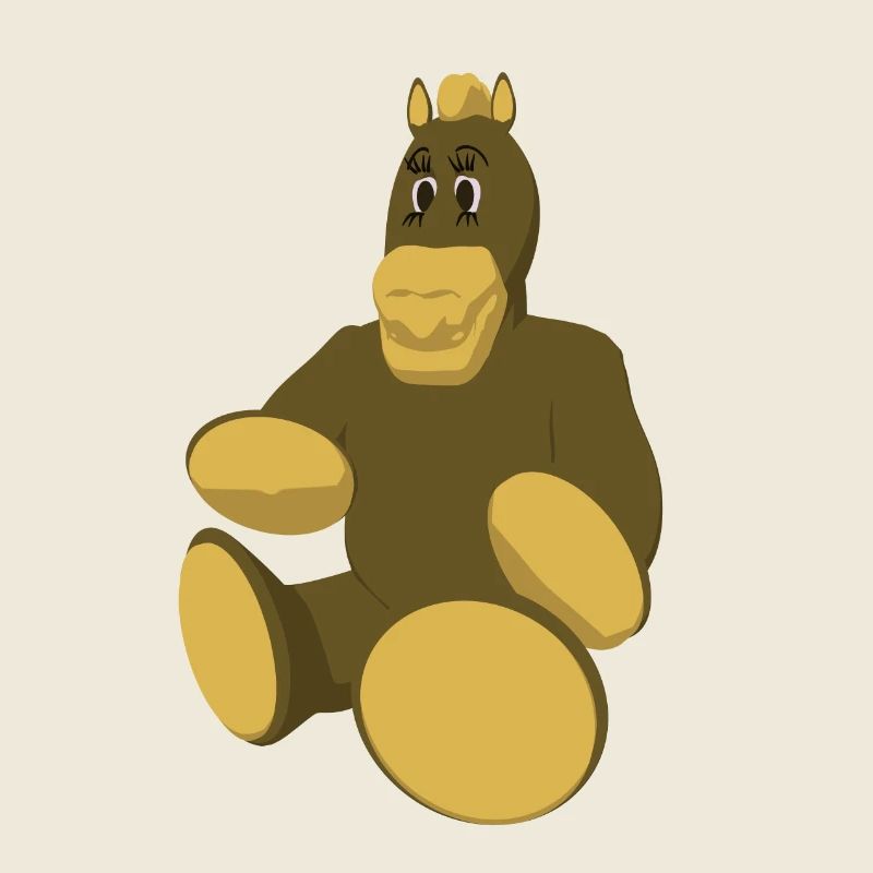 Pferd mit runden Füßen