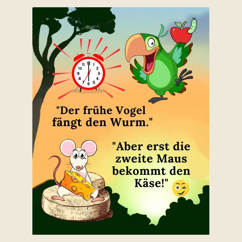 Der frühe Vogel fängt den Wurm Frühaufsteher Shirt