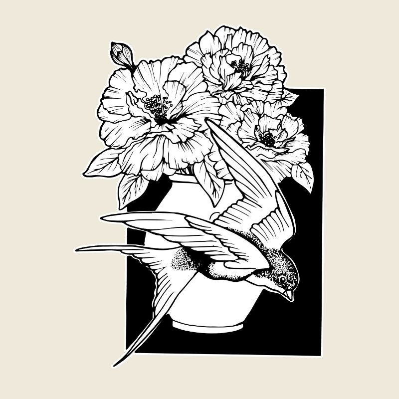 Schwalben Blumenstrauß 2