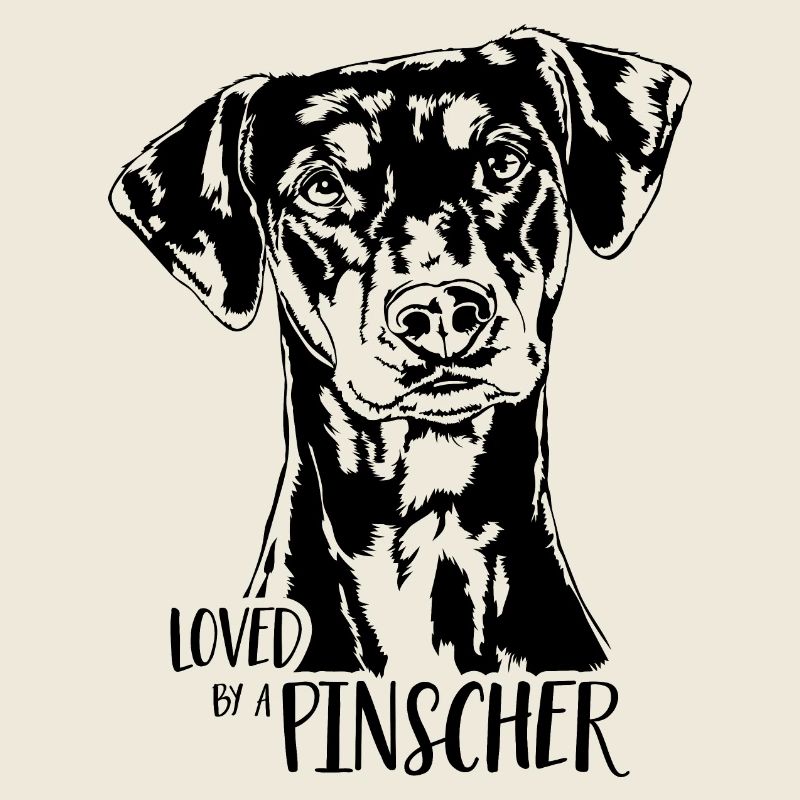 Loved by a Pinscher Dog Dog Saying Wilsigns