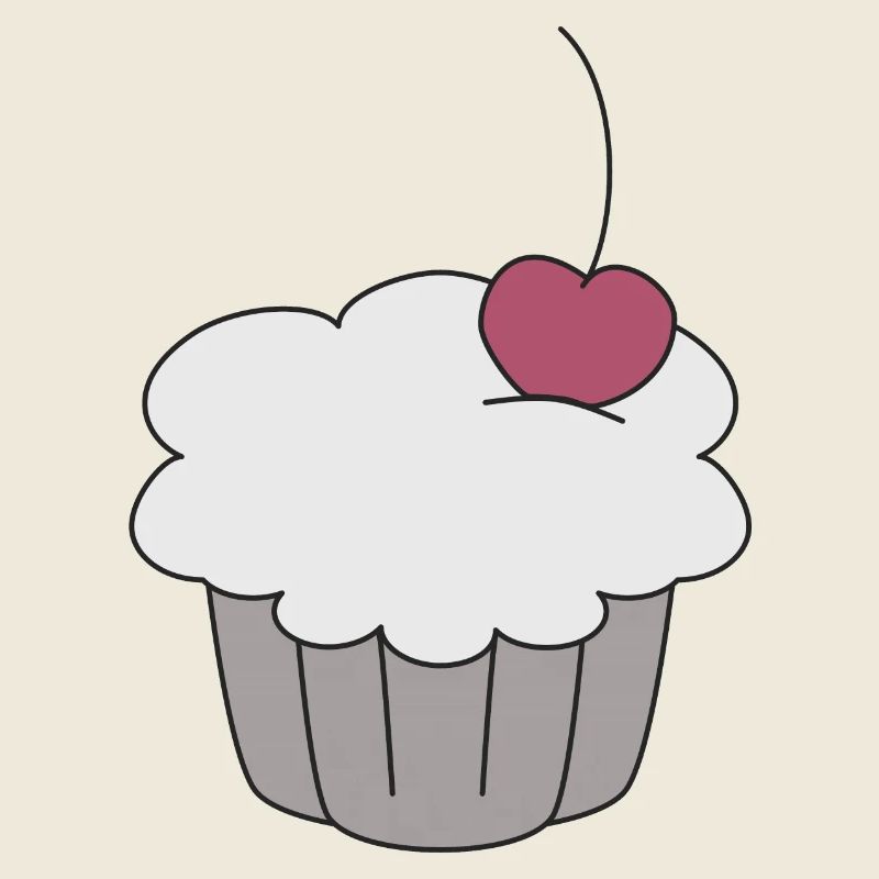 Muffin mit Kirsche