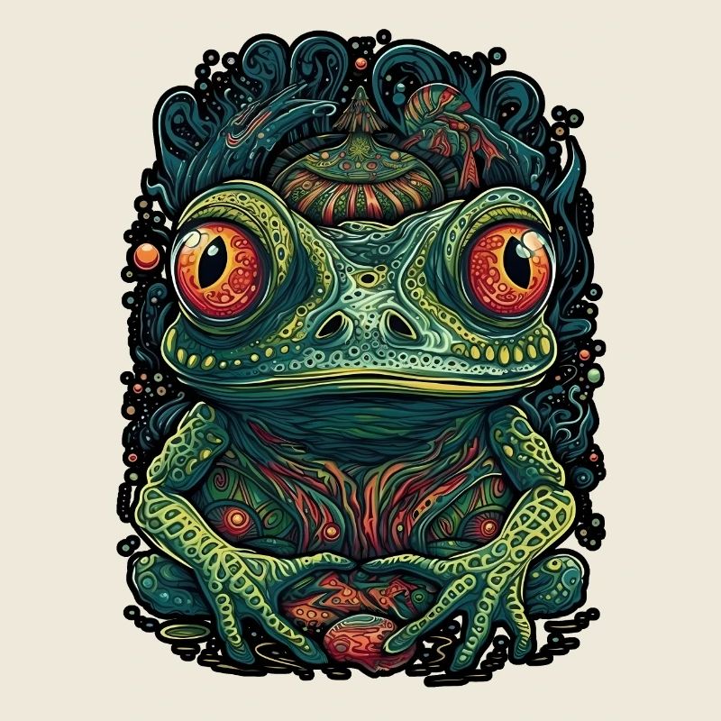 Trippy Frog - Psychedelic Motif