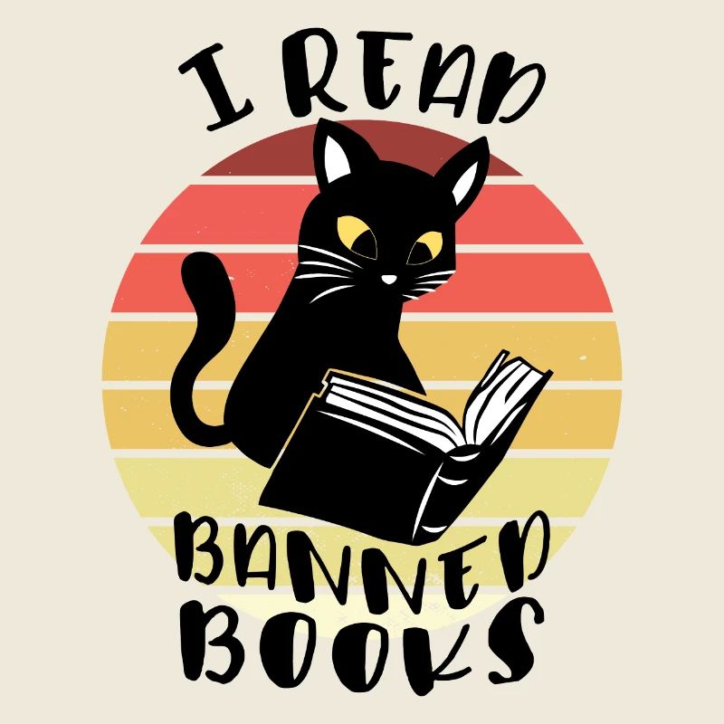 Ich lese verbotene Bücher Katze