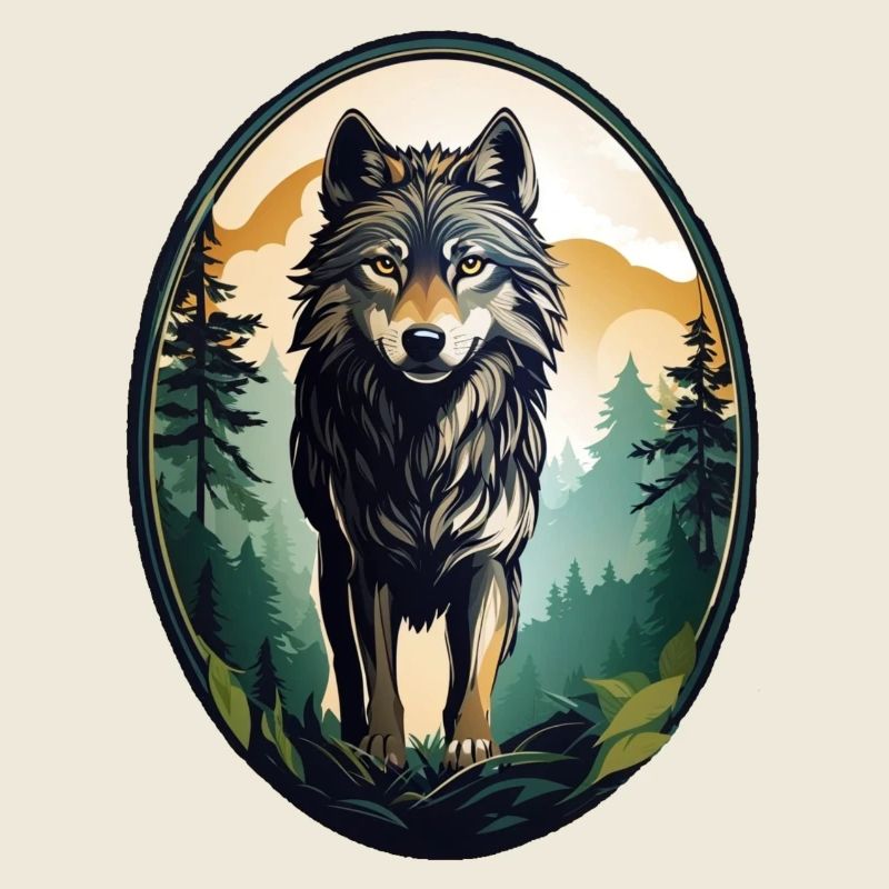 Waldbewohner Wolf