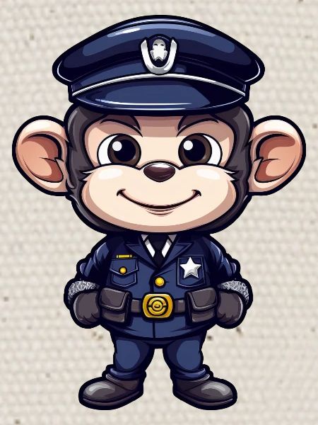 Polizei Äffchen
