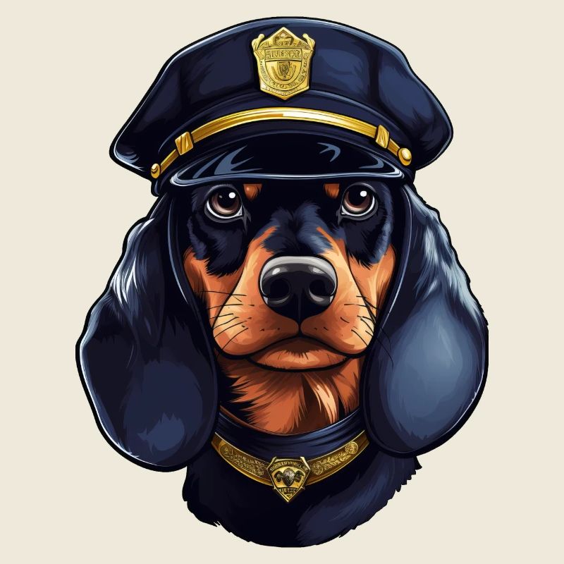 Dachshund Policewoman