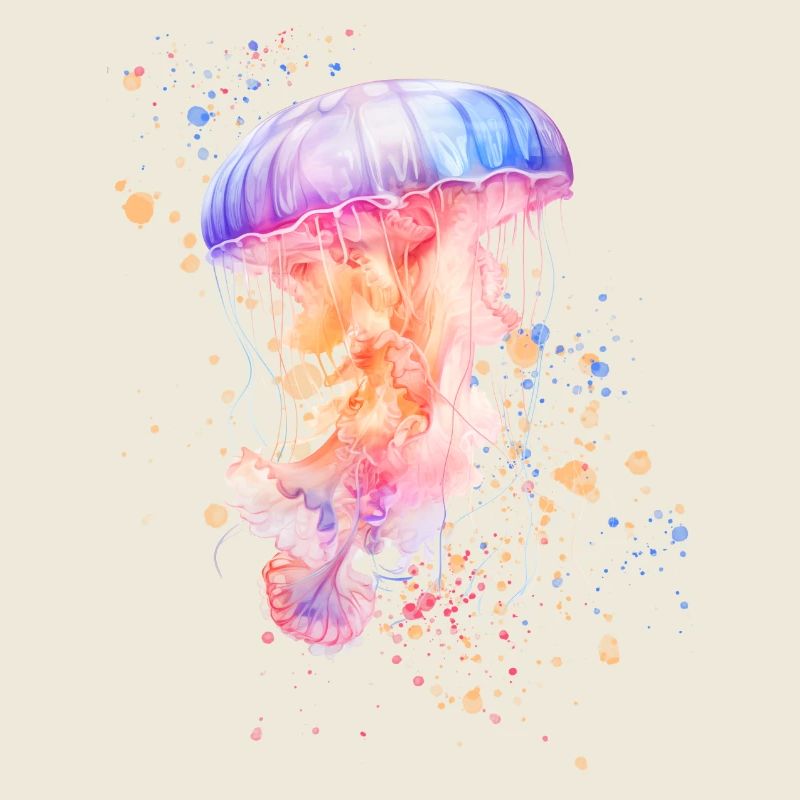 Méduse tendance méduse aux couleurs pastel 2024