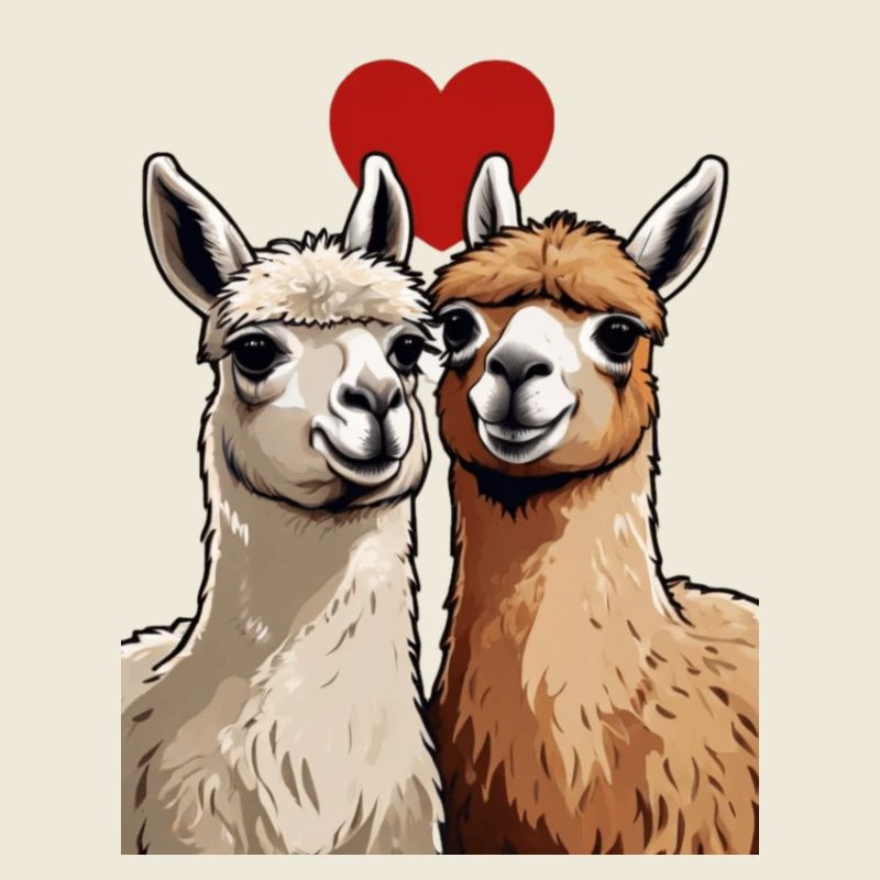 Verliebte Lamas