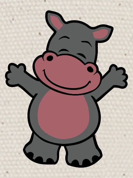 Hippopotame câlin