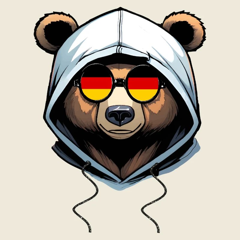 Bär trägt einen Hoodie