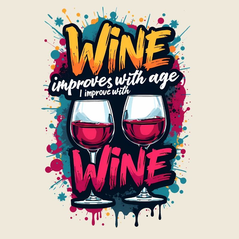 WEIN WIRD MIT DEM ALTER BESSER, ICH VERBESSERE MICH MIT WEIN.