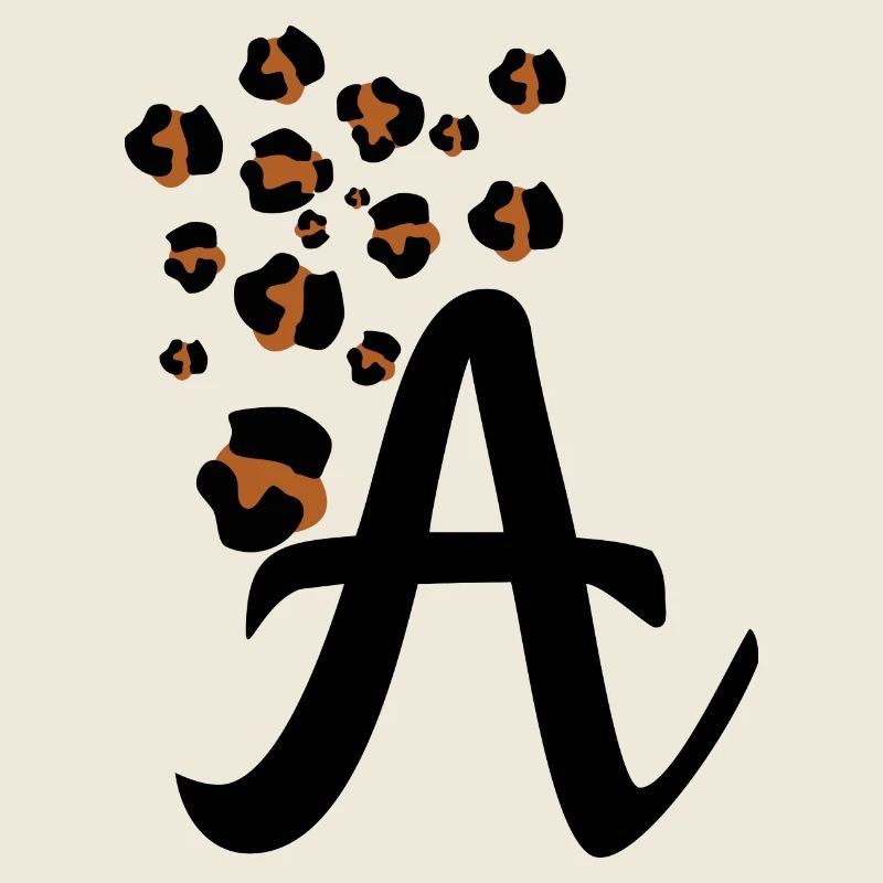 Buchstabe mit Leopardenmuster