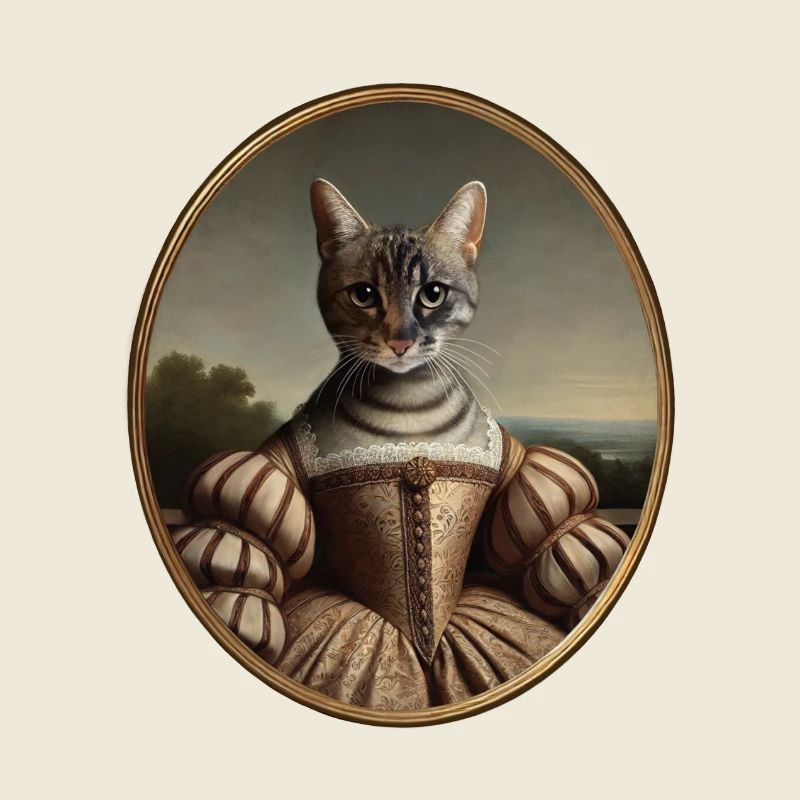 Chat du Bengale dans le style de la Renaissance
