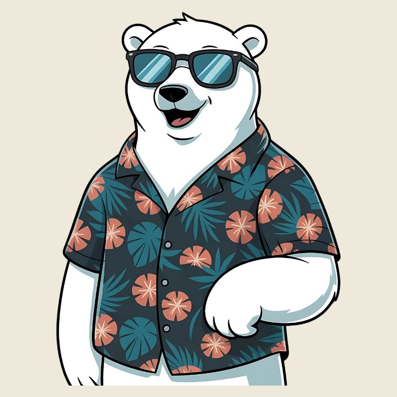 Lustiger Sommer Eisbär