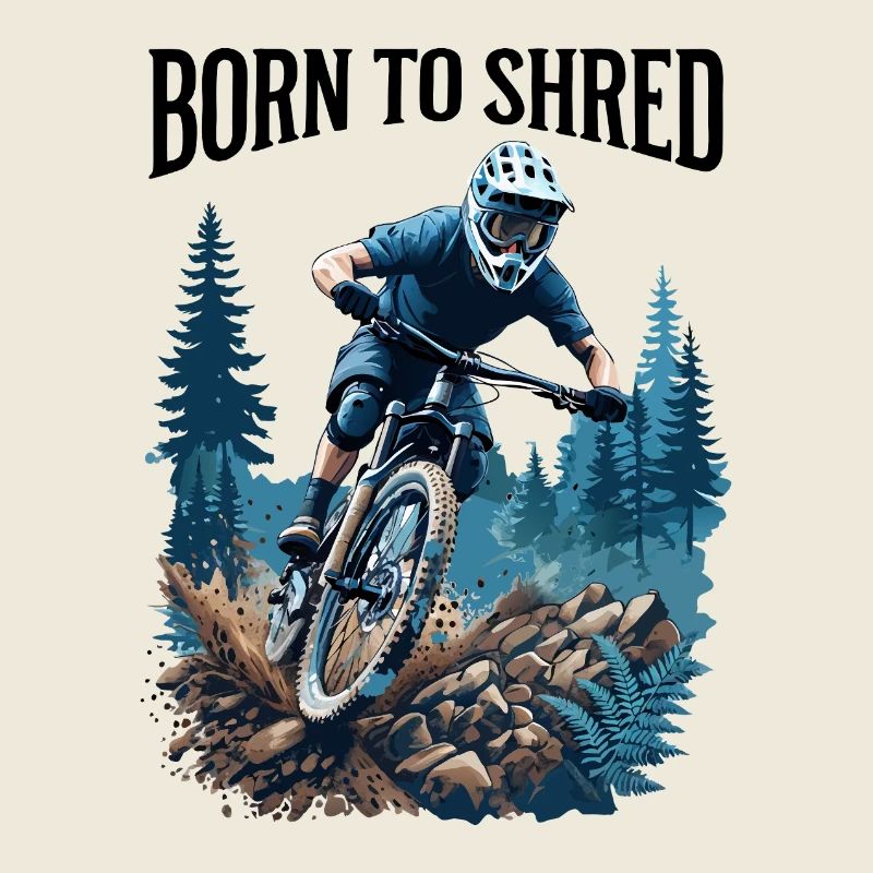 Mountain Biking Forest Trail Action Scene