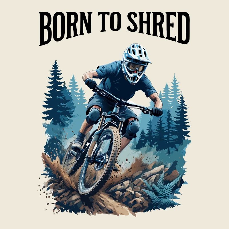 Mountain Biking Forest Trail Action Scene