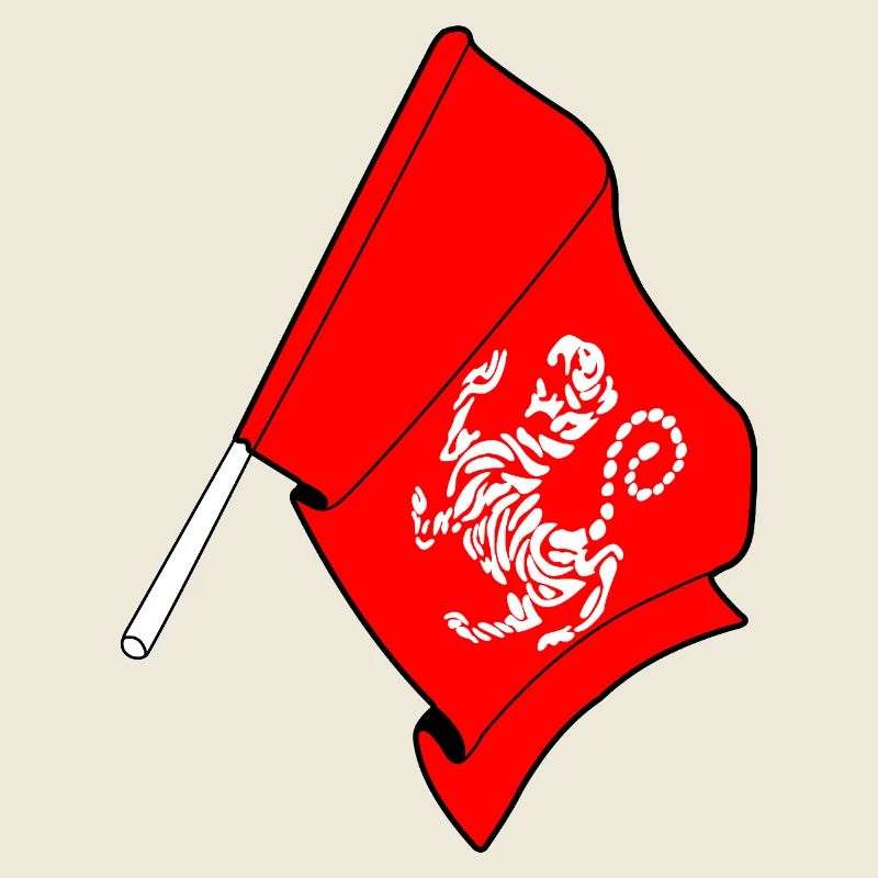 Flagge mit Tiger Shotokan Karate