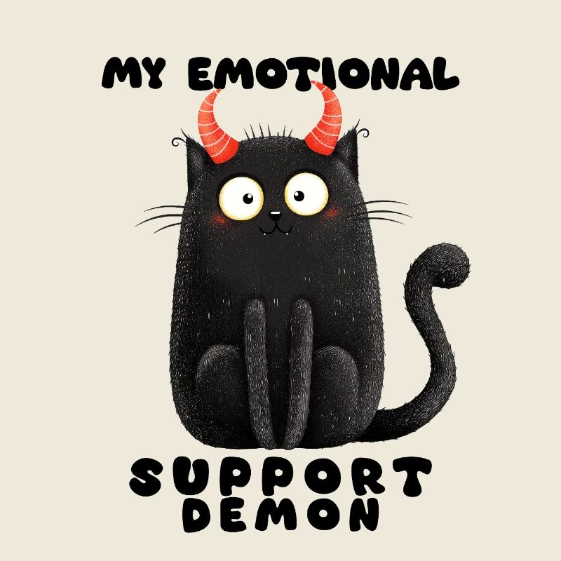 Emotionaler Support-Dämon – Lustige Katzen Edition