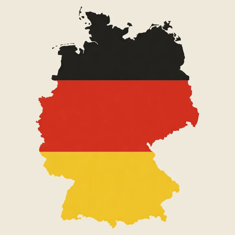 Noir Rouge Or Allemagne Drapeaux Contour Design