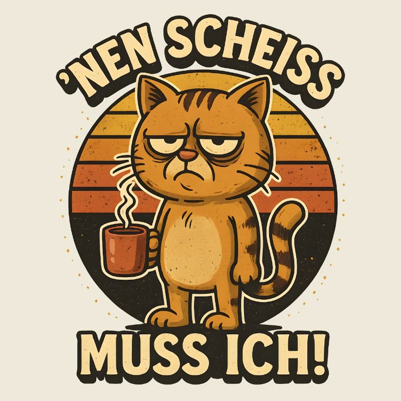 Lustige Katze mit frechem Spruch
