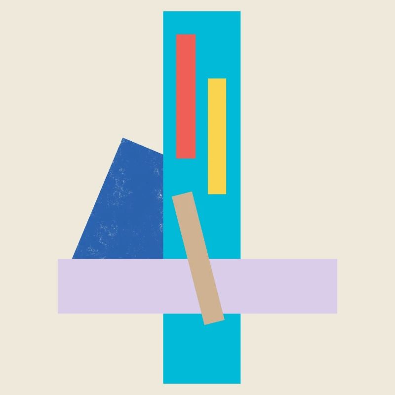 Abstract geometric face on t-shirt