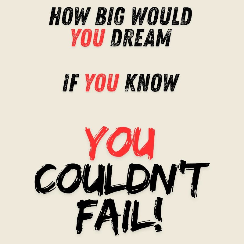 Motivational YOU message on black