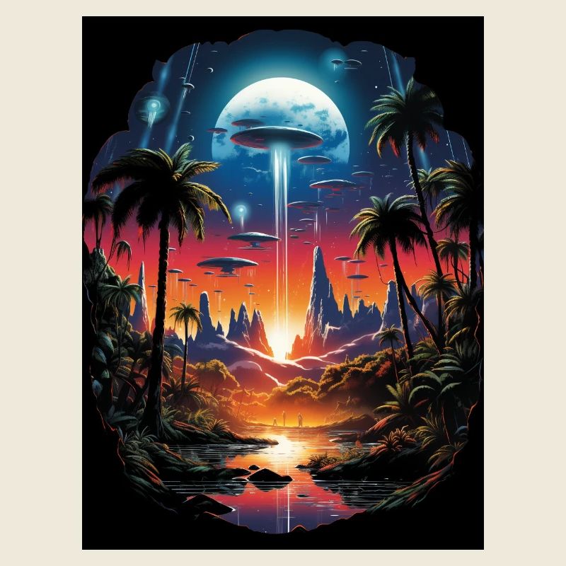 Colourful futuristic